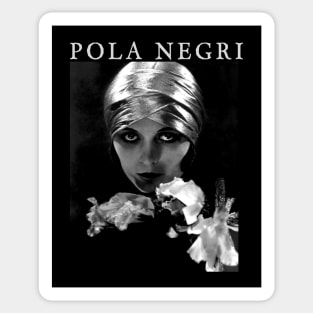 POLA NEGRI - Silent Film Vamp - Femme Fatale Sticker